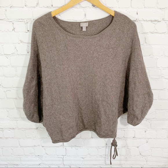 J. Jill Sweaters - SOLD J. Jill Cashmere Brown Drawstring Sweater